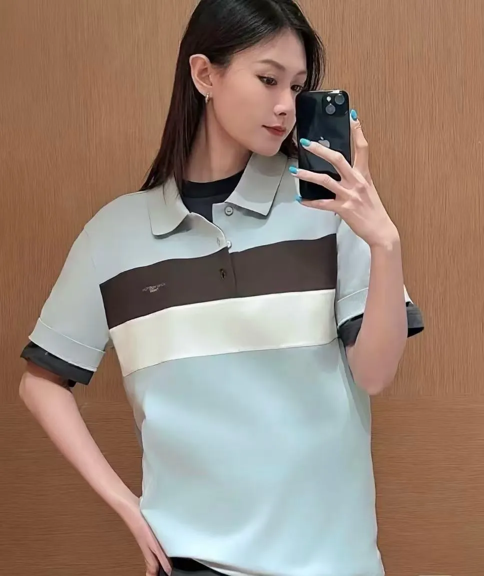 Louis Vuitton/Louis Vuitton 26ss contrast striped Polo short sleeves